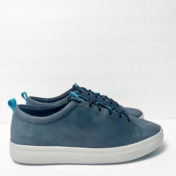 VIONIC  WOMENS PAISLEY LACE UP SNEAKER NAVY SHOES SIZE 8 - Picture 1 of 8